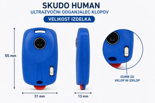 Ultrazvočni odganjalec klopov Skudo Human moder