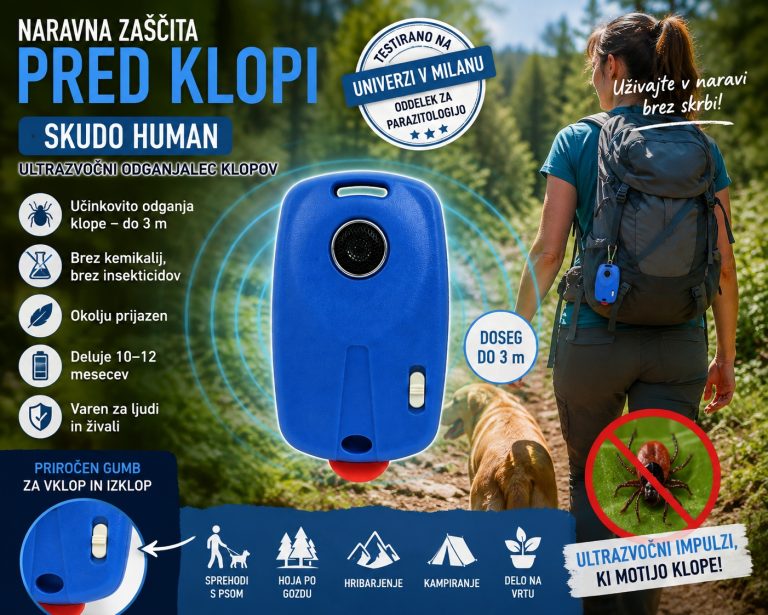 Ultrazvočni odganjalec klopov Skudo Human moder