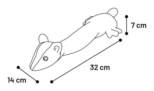 Flamingo Shaky plišasta igrača Skunk za psa 32cm