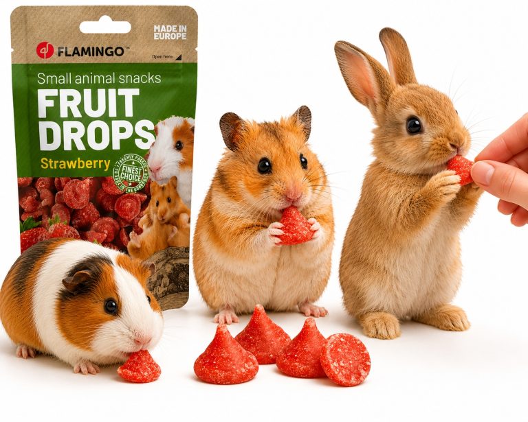 Flamingo, drops za glodavce, pribolj&scaron;ki za kunce, pribolj&scaron;ki za hrčke, korenčkovi dropsi, drops s korenjem, snack za glodavce, hrana za male živali, rabbit snack, kunec, morski pra&scaron;iček, Flamingo snacks, pribolj&scaron;ek za male živali
