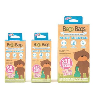 Beco Bags razgradljive vrečke za pasje iztrebke z vonjem po meti