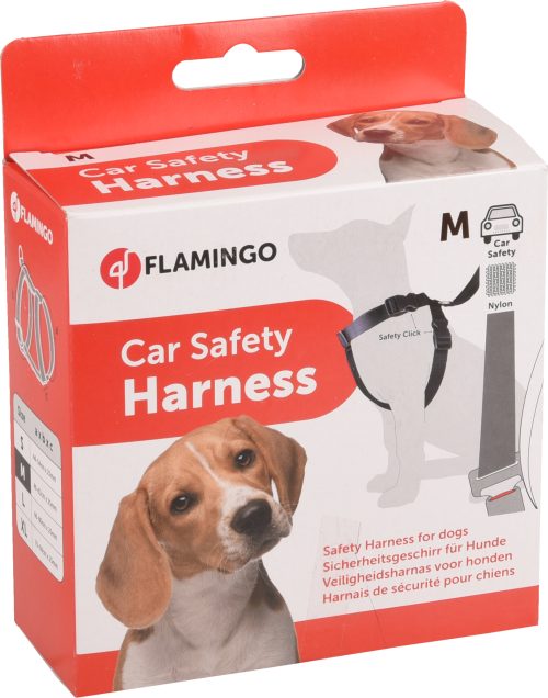 Varnostni pas za psa z oprsnico M Flamingo