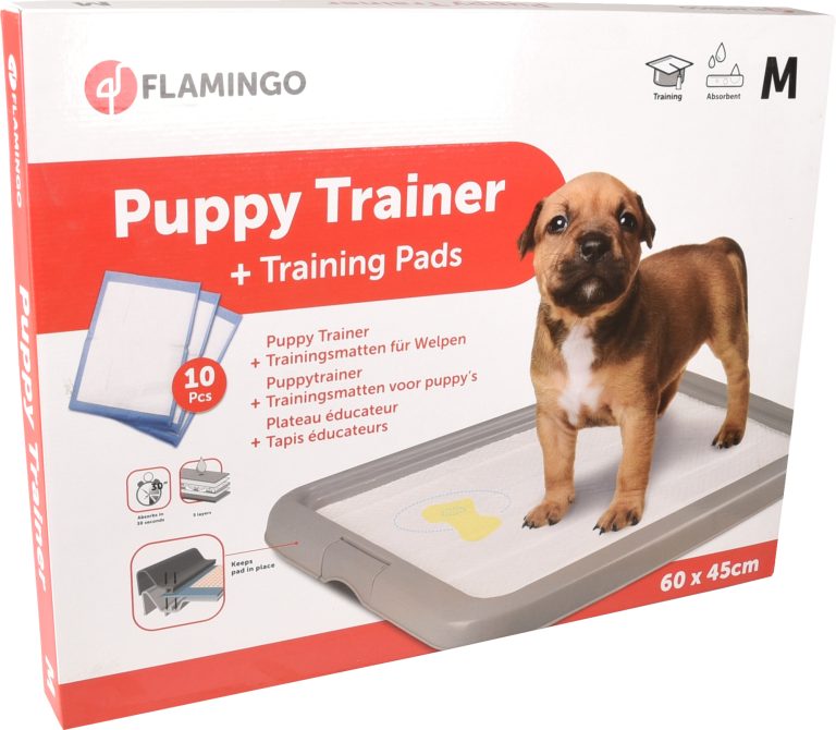 Flamingo Puppy trainers M + 10 vpojnih podlog - pleničk 60x45cm