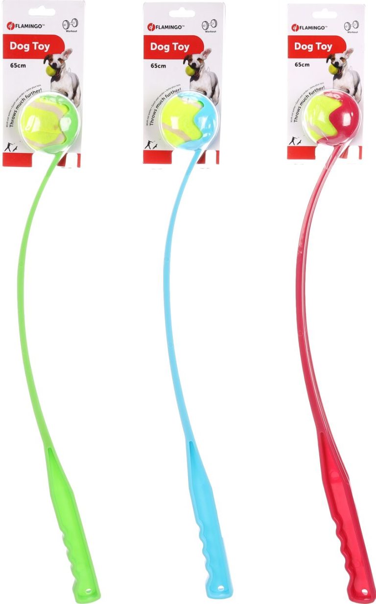 Flamingo metalec žogice za pse z žogico &ndash; 64 cm