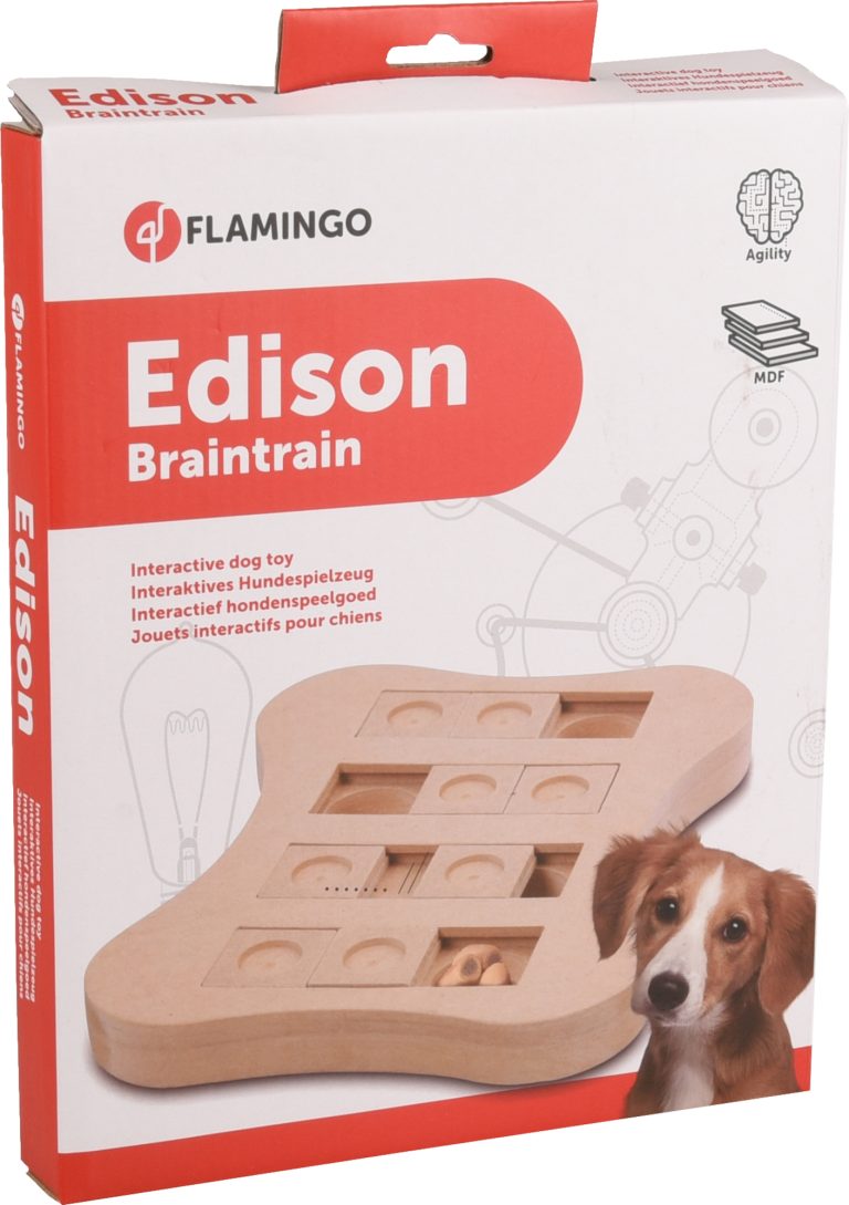 Interaktivna igra za psa Edison 25cm Flamingo1