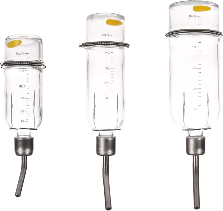 Steklen napajalnik za glodalce Flamingo