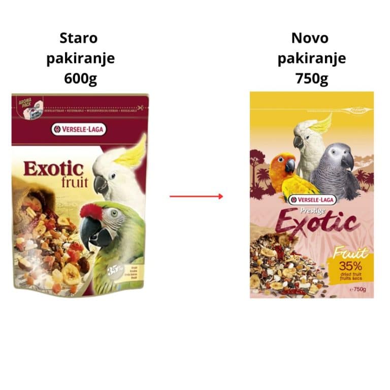 Versele Laga Premium za velike papige Exotic sadje 750 g