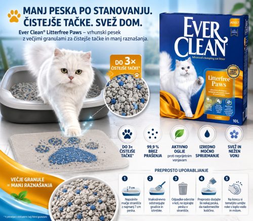 Ever Clean Litterfree Paws pesek za mačje stranišče 10 l
