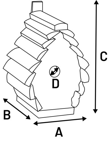 Valilnica za ptice Guido 13x13x17cm Flamingo