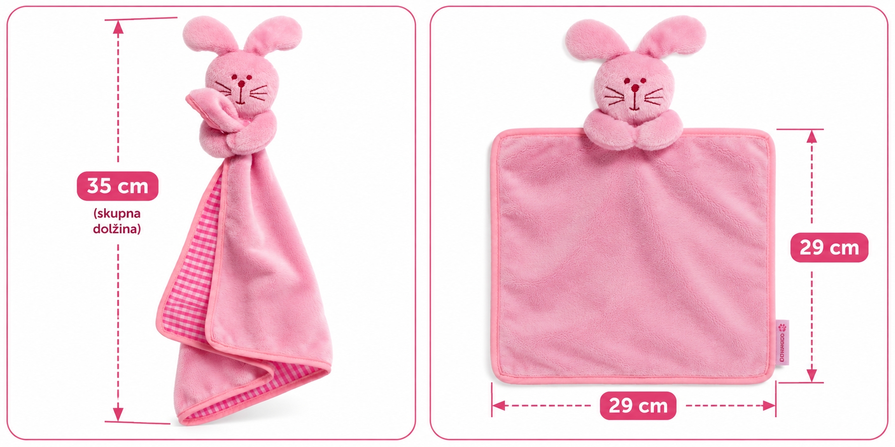 Flamingo Rabbit &ndash; pli&scaron;asta ninica z zajčkom za pasje mladičke roza