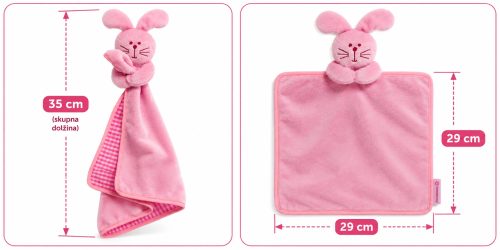 Flamingo Rabbit – plišasta ninica z zajčkom za pasje mladičke roza