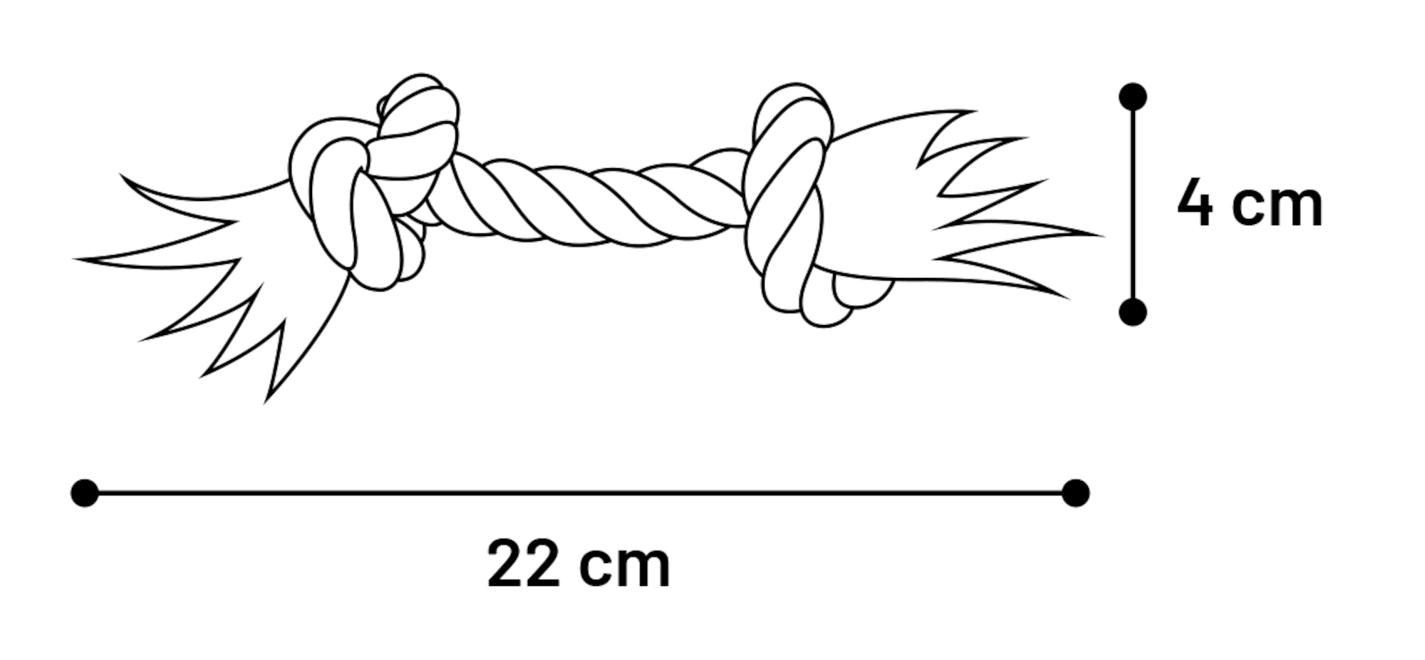 Igrača za pse vleka iz vrvi 2 vozla pink 22cm
