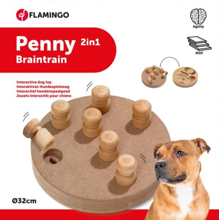 Interaktivna igra za psa Penny dvostranska 32cm Flamingo