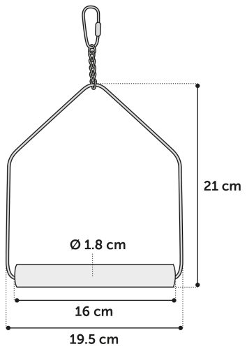 Flamingo Dina lesena gugalnica za ptice – 19.5 × 21 cm