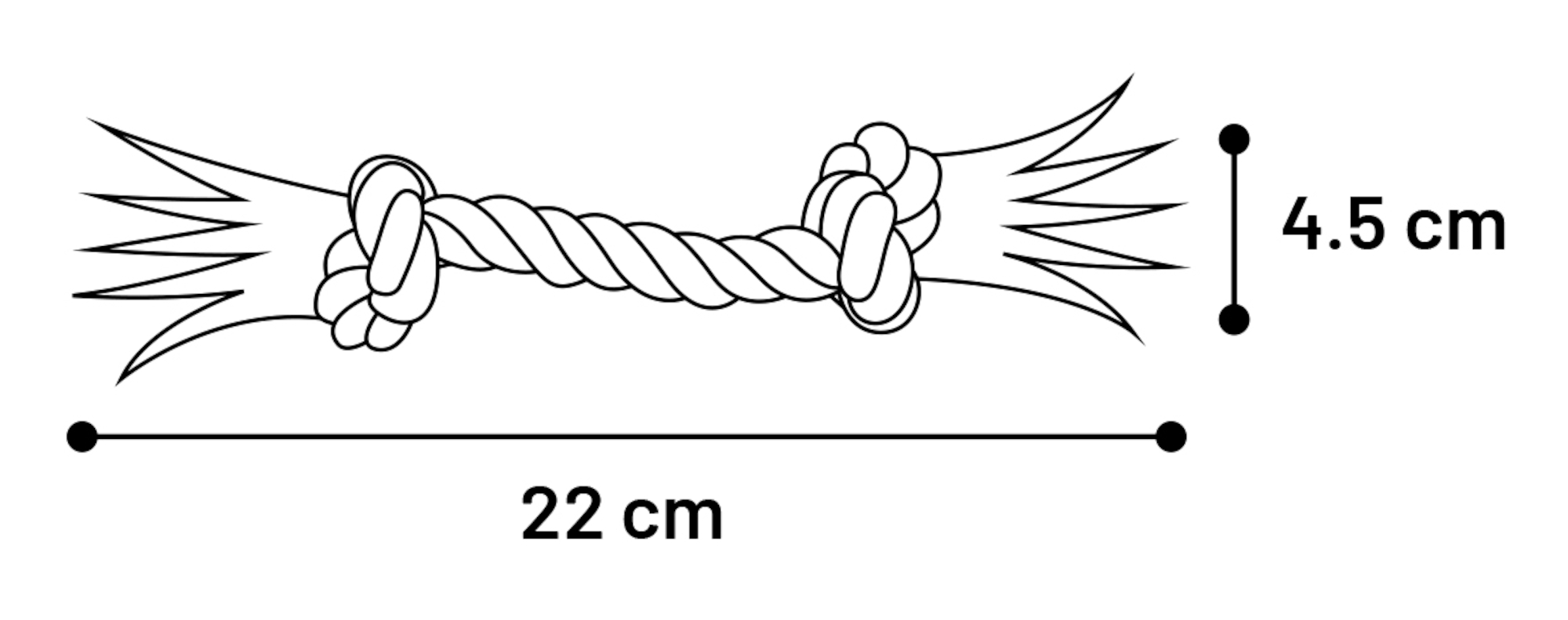 Igrača psi vleka iz vrvi 2 vozla 22cm/80g zelena Flamingo