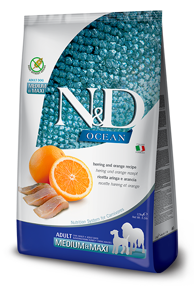 N&D Dog Ocean Adult Medium & Maxi riba sled