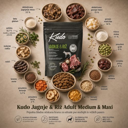 Kudo Jagnje & Riž Adult medium & maxi