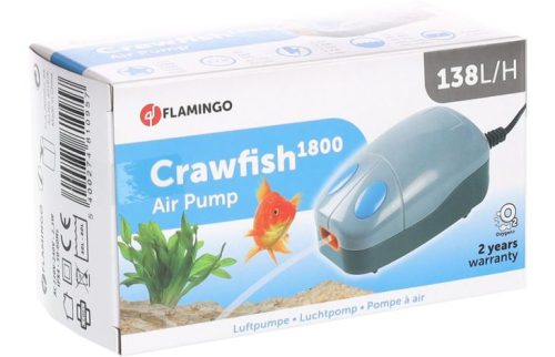 Zračna črpalka Crawfish 1800 za 30 – 60 l akvarij (1 izhod) Flamingo
