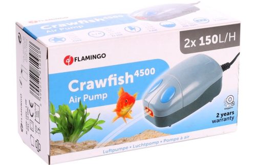 Zračna črpalka Crawfish 4500 za 150 - 200 L akvarij (2 izhoda) Flamingo