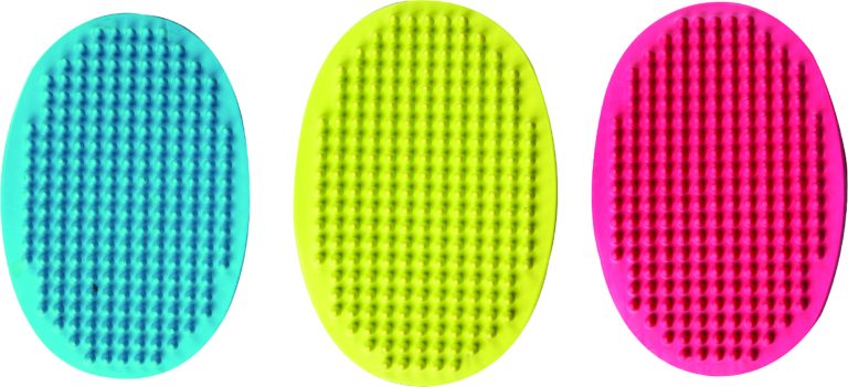 Krtača gumi ovalna za nego in masažo Flamingo