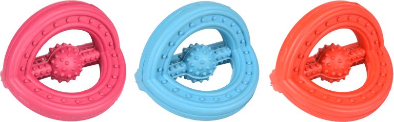 Trpežna pasja igrača Flamingo trikraka guma 9cm