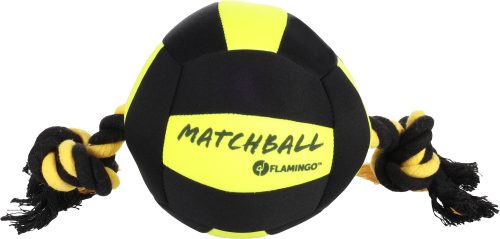 Igrača žoga za psa plavajoča Matchball z vrvjo fi – 13cm Flamingo