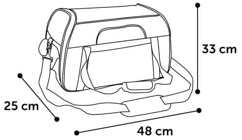 Torba za živali Gisel modra 48x25x33cm Flamingo