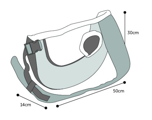 Torba za živali Sling rdeča 50x14x30cm Flamingo