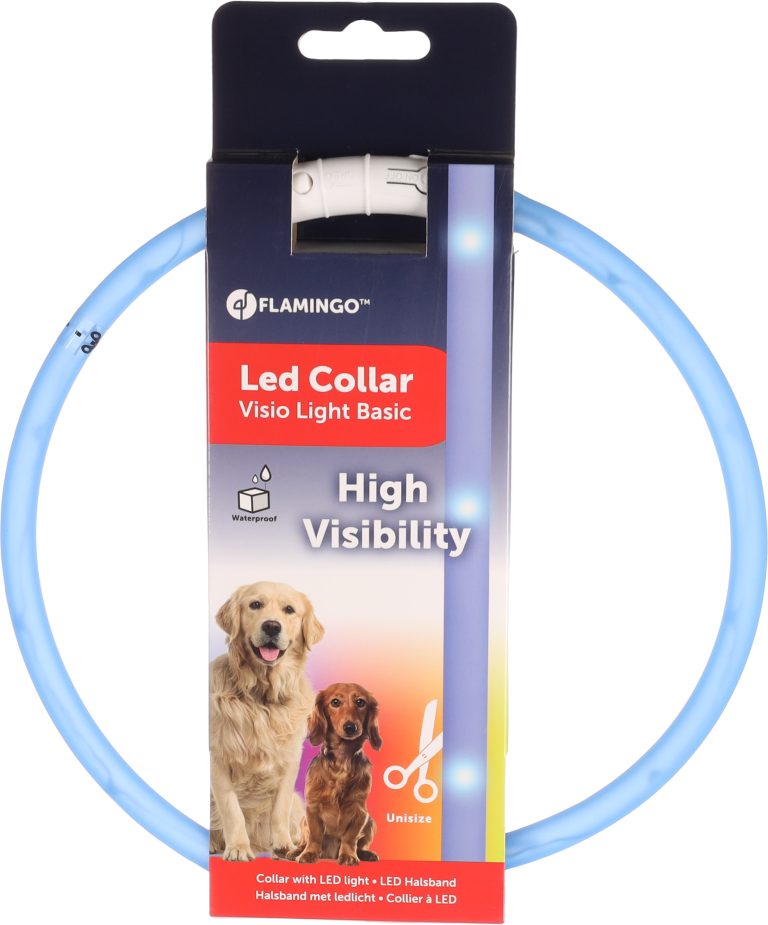 LED svetleča ovratnica modra