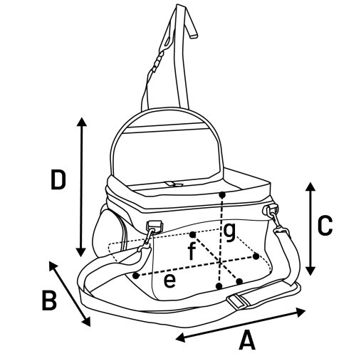 Torba za prevoz živali Ula 41x36x25cm Flamingo