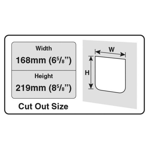 Vgradna vrata Cat Mate elektromagnetna bela 60mm Flamingo