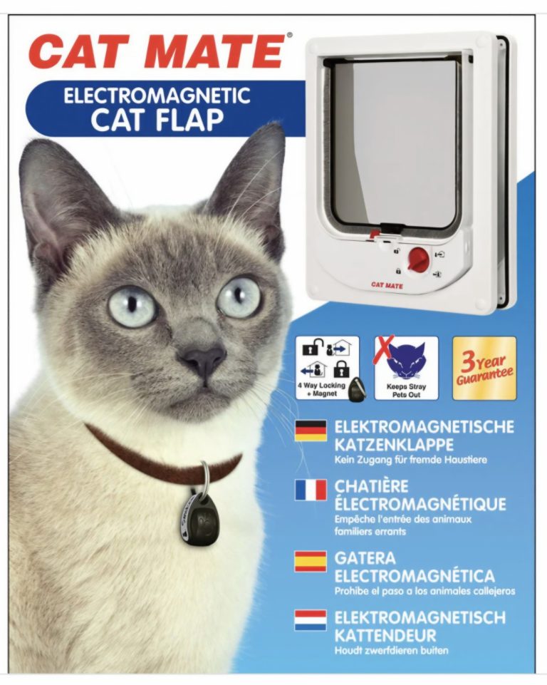 Cat Mate 254 elektromagnetna mačja vrata &ndash; bela, 60 mm
