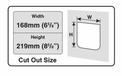 Cat Mate 254 elektromagnetna mačja vrata – bela, 60 mm