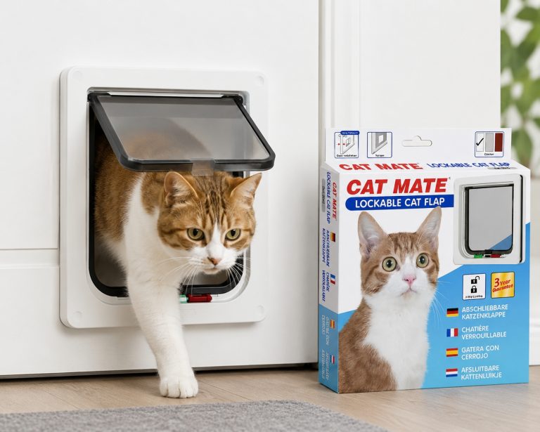 Cat Mate mačja vrata Lockable bela &ndash; 2-smerna, do 13 mm