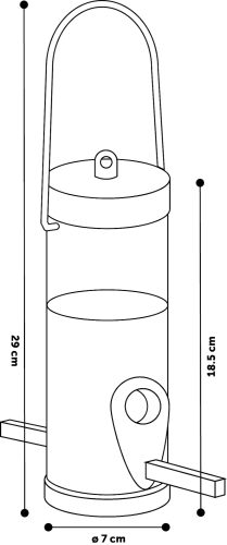 Krmilnica za zunanje ptice pvc silos S Flamingo