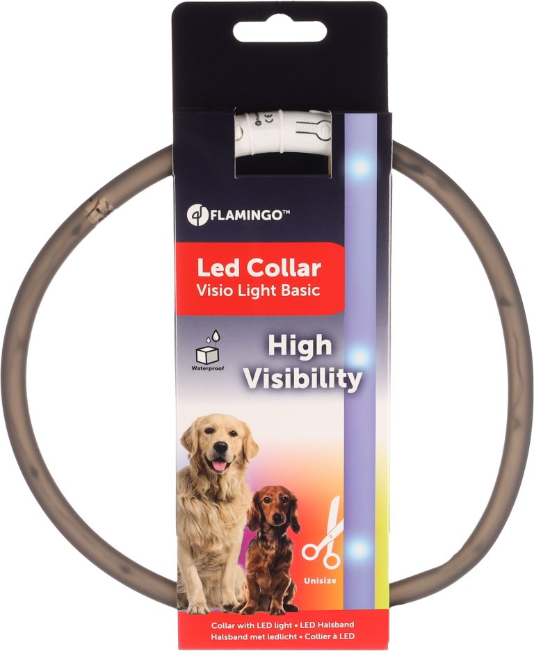 LED svetleča ovratnica Nera črna 20-70cm