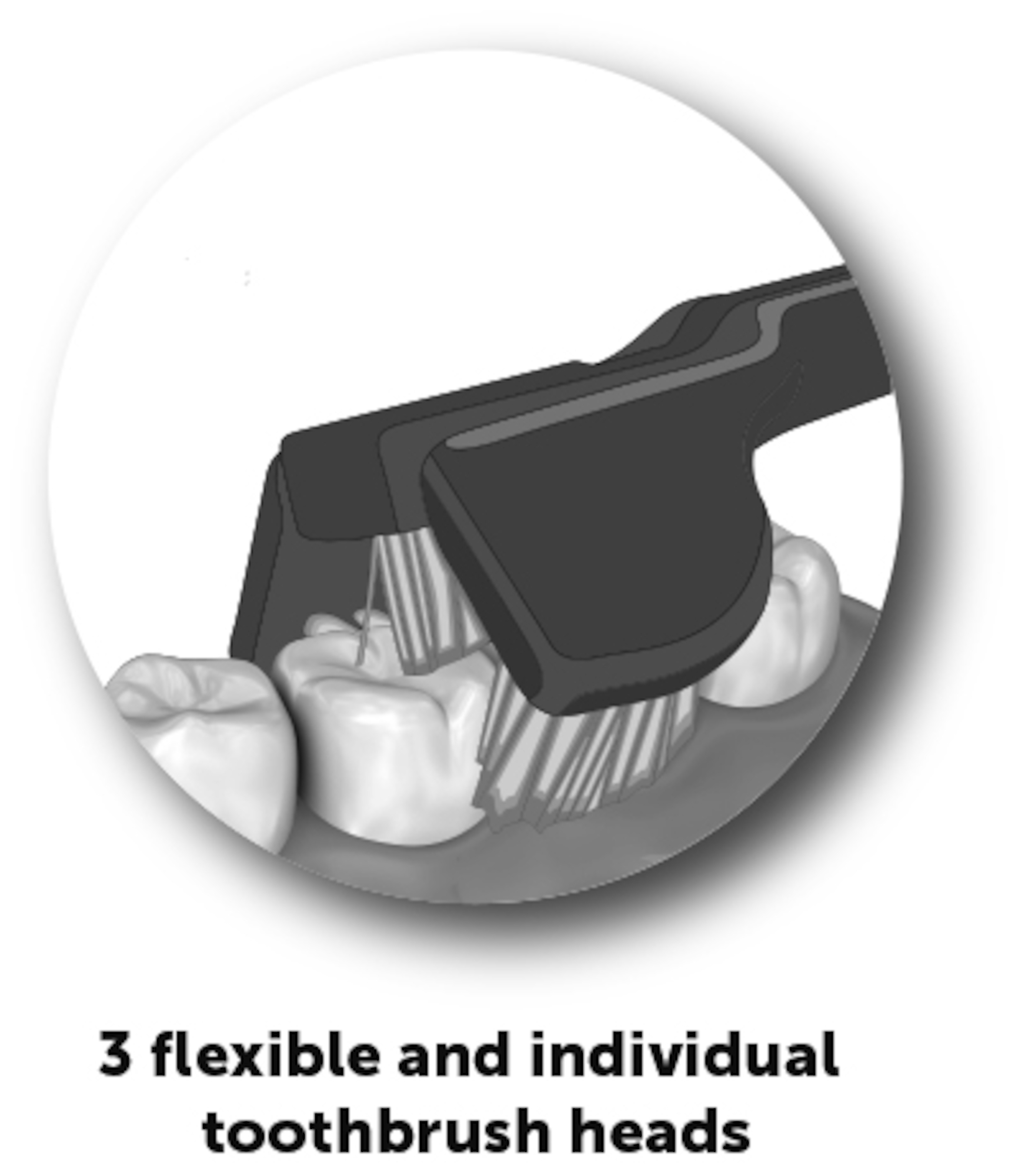 Zobna ščetka trojna 20cm Flamingo