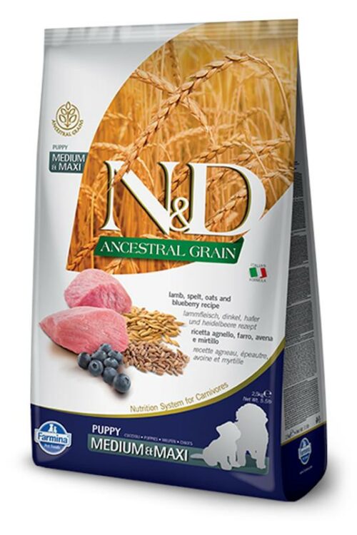 Natural & Delicious Low Grain Puppy Medium & Maxi jagnjetina