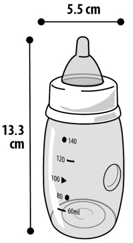 Flamingo Akela steklenička za hranjenje mladičev 140 ml