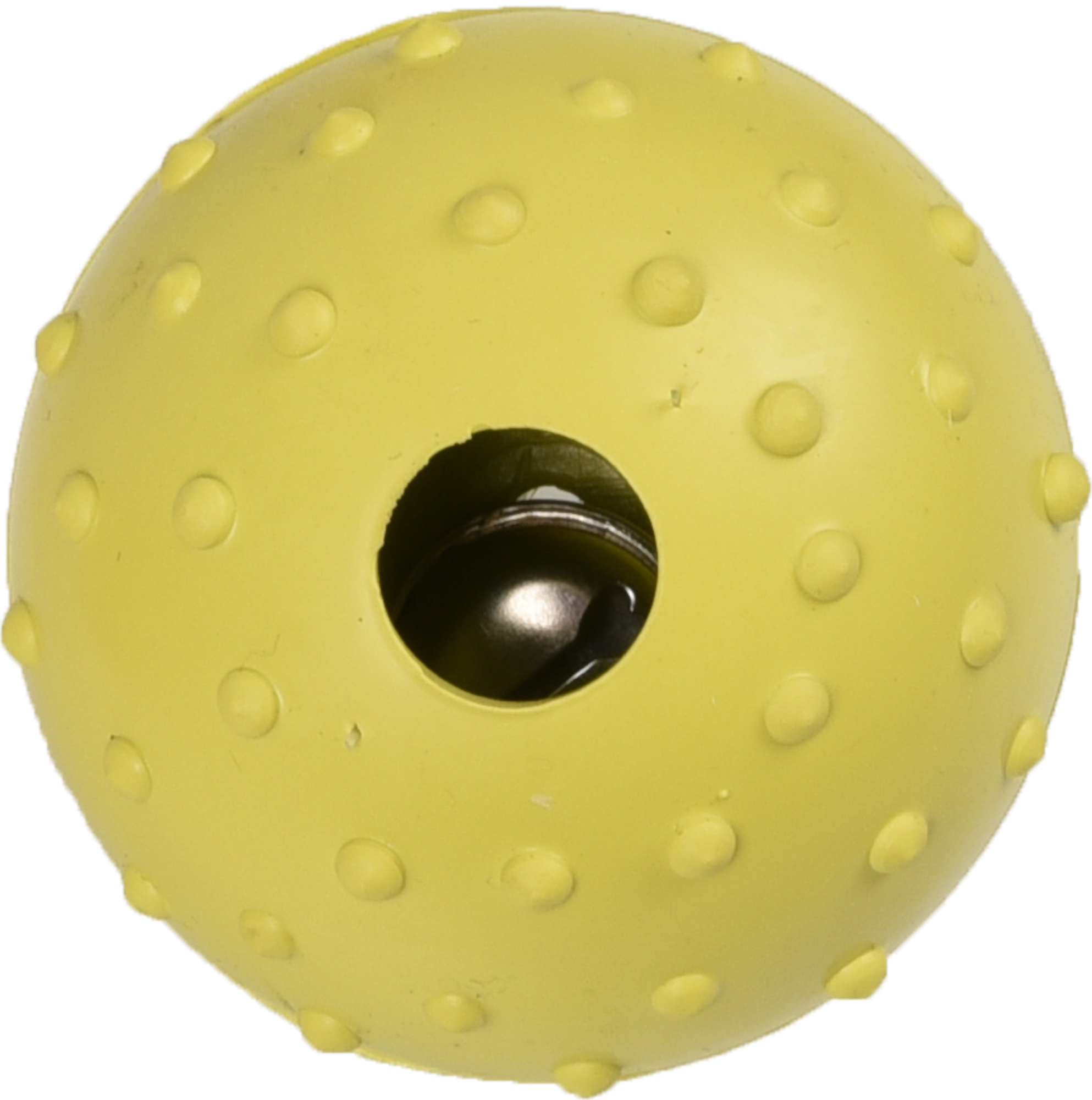 Flamingo igrača za pse žoga trda z zvončkom iz gume, premer 7 cm