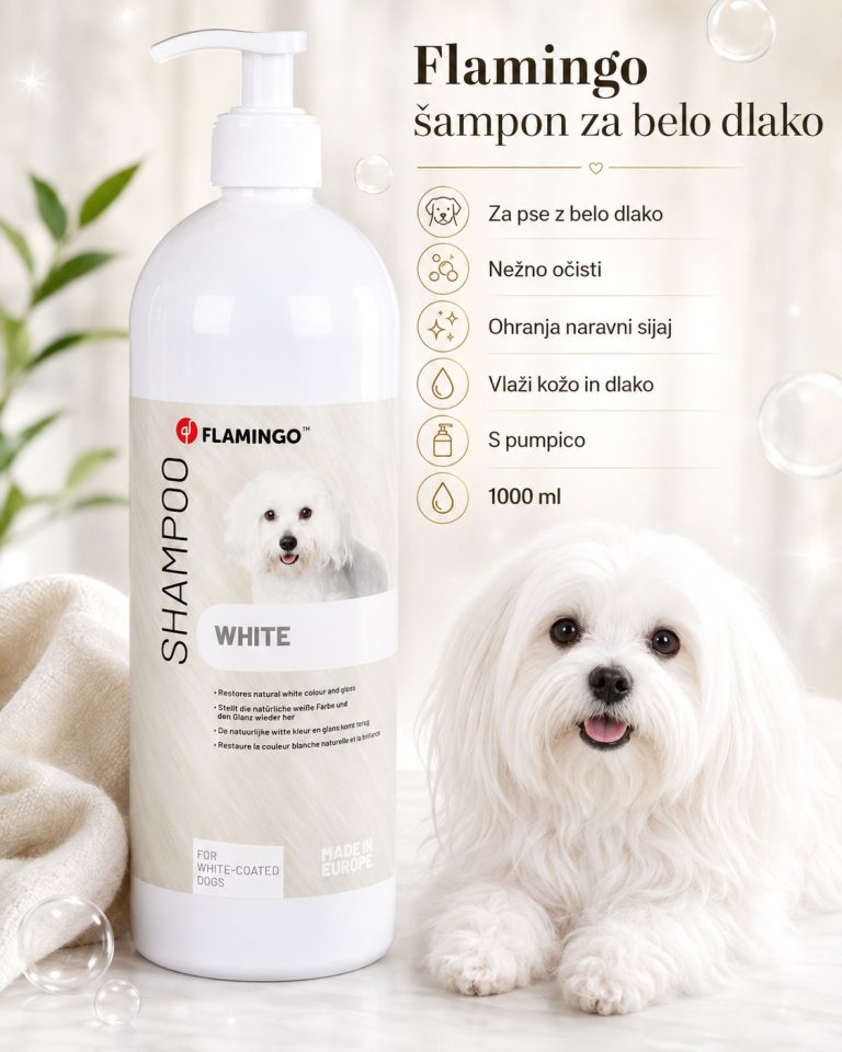Flamingo &scaron;ampon za belo dlako 1000ml