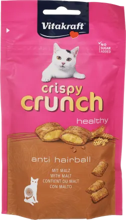 Vitakraft priboljški za mačke Crispy Crunch Anti Hairball 60 g proti kepam dlake v želodcu