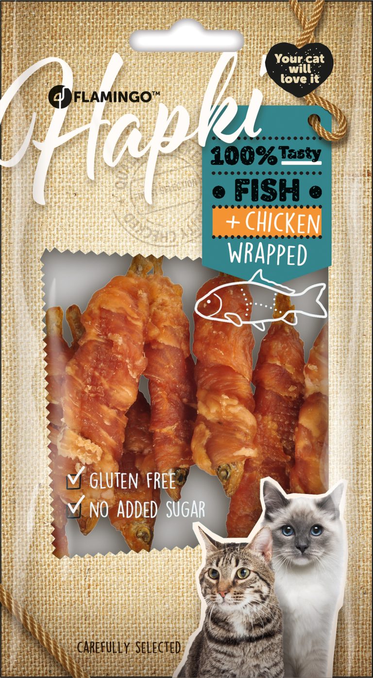 Mačji pribolj&scaron;ek su&scaron;ena ribica ovita v pi&scaron;čanec 50g Flamingo