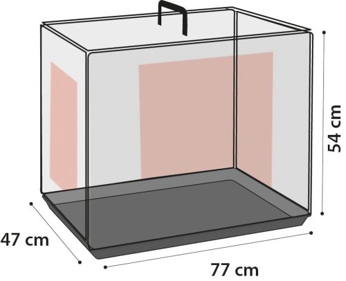 Kovinski boks za pse Keo črn 77x47x54cm Flamingo