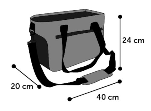 Torba za prenos psa Zofia siva 40x20x24cm Flamingo