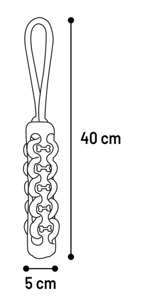 Igrača za psa plavajoča vlečna vrv Tofla 40cm Flamingo - Image 2