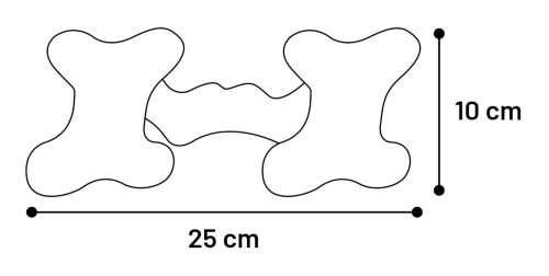 Plišasta pasja igrača dvojna kost 25cm Flamingo