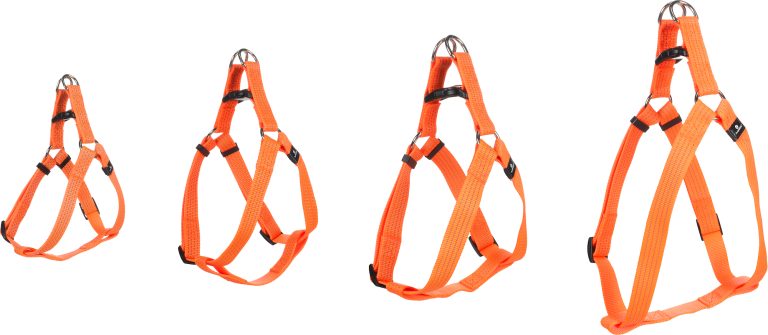 Odsevna oprsnica za psa Len oranžna