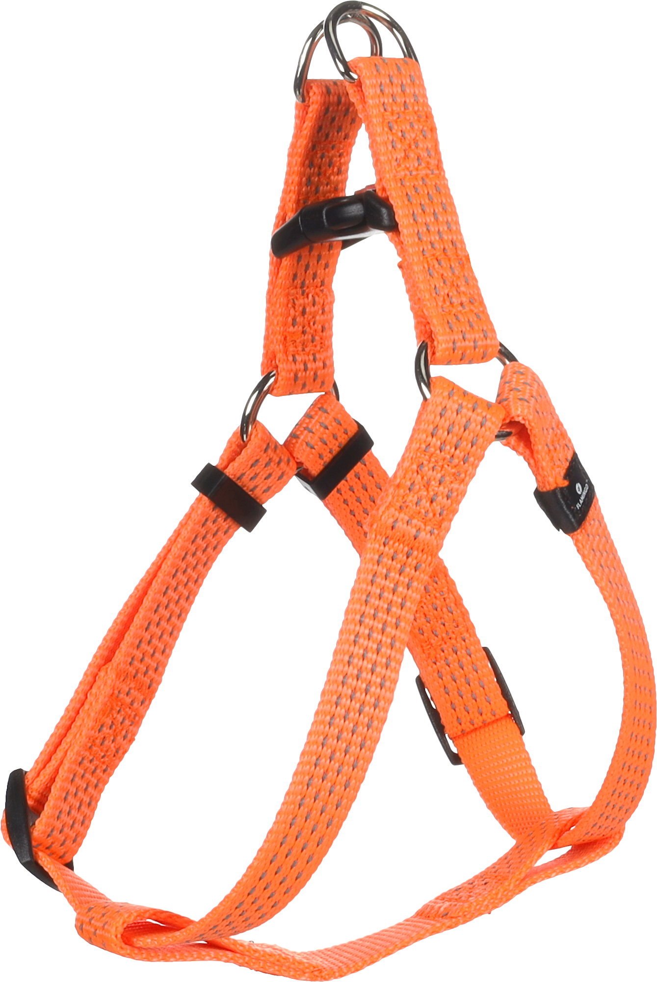 Odsevna oprsnica za psa Len oranžna