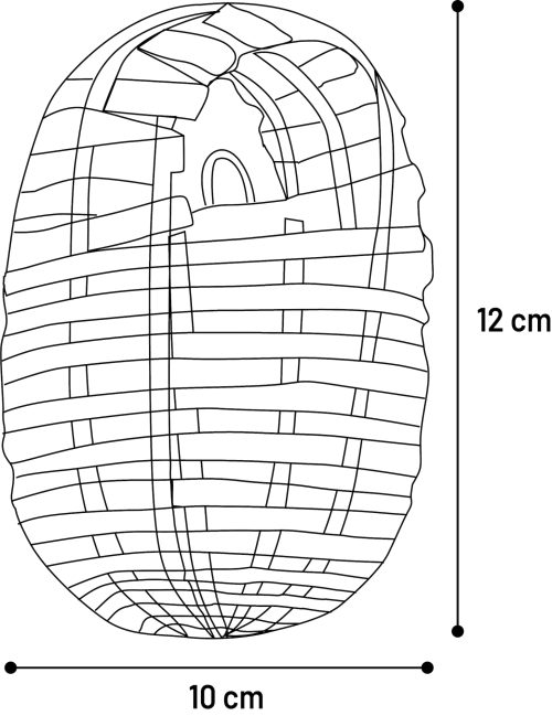 Gnezdo za eksote pleteno malo bambus 10x12cm Flamingo
